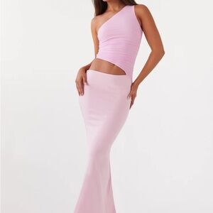 Peppermayo One-Shoulder Pink Dress